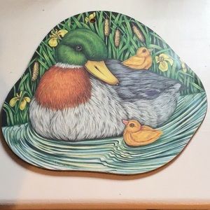 Cloverleaf duck melamine cutting board/trivet